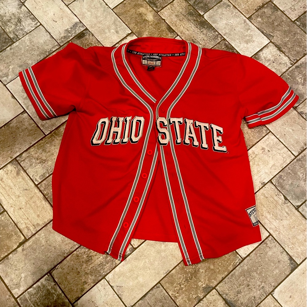 Red/White/Gray Ohio State Baseball Jersey